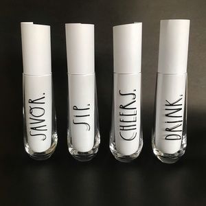 NWOT Rae Dunn LL Stemless Champagne Glasses